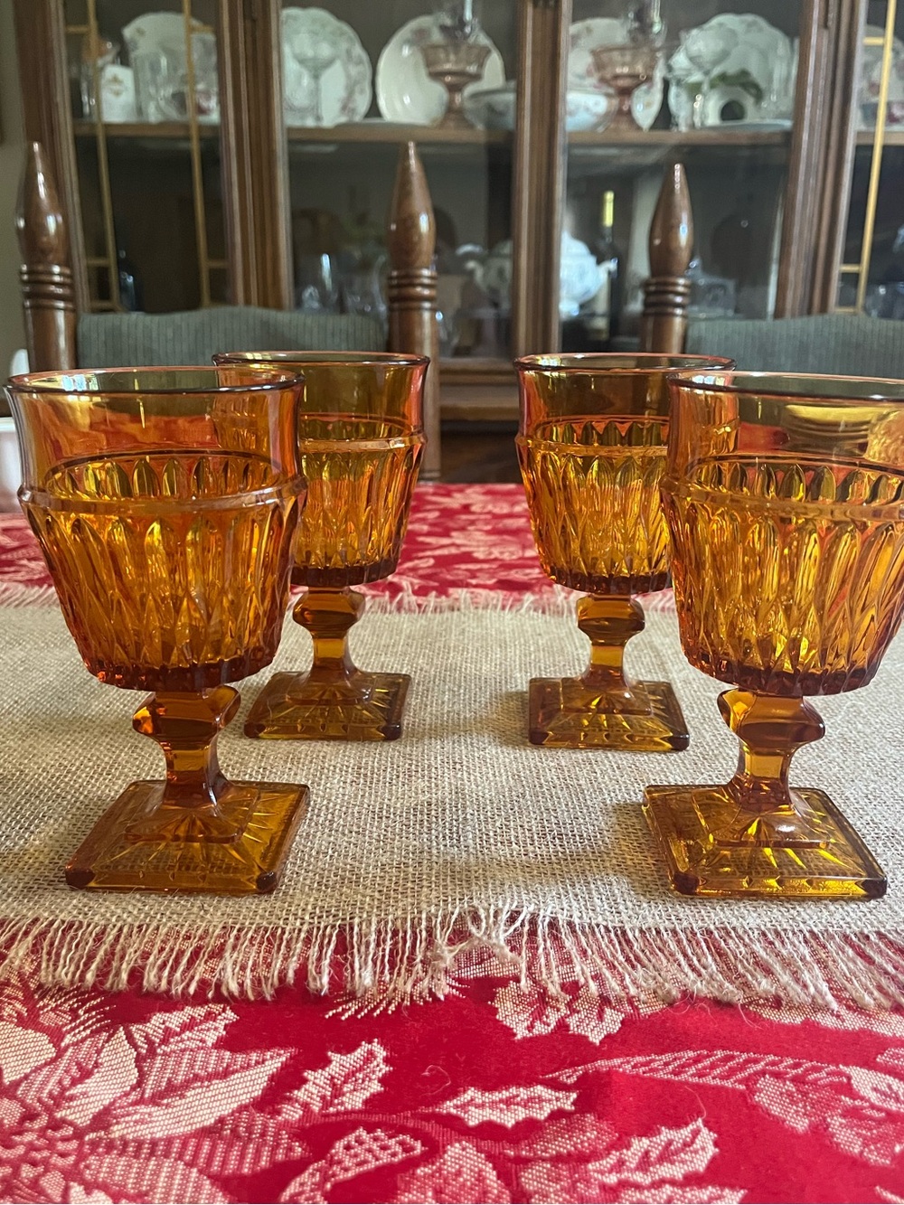 Indiana Glass pedestal glasses
